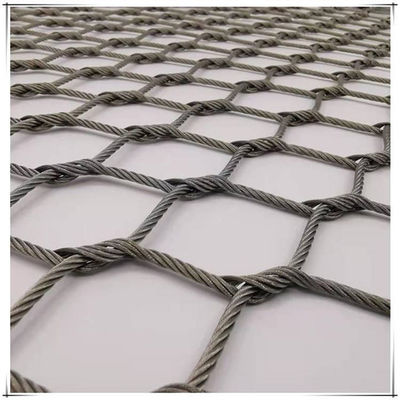 A corda atada 50mm de aço inoxidável flexível Mesh Type X tende o cabo para o jardim zoológico