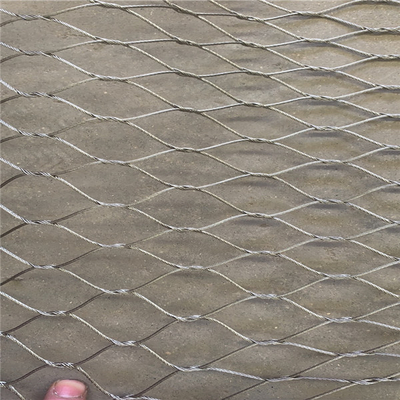 Corda de fio 304 tecida de aço inoxidável feita sob encomenda Mesh Knotted