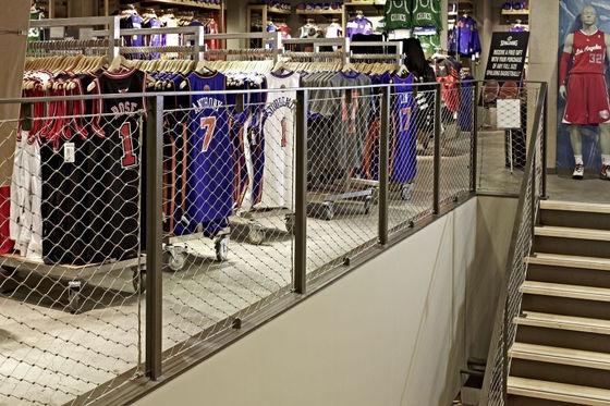 Malha de aço inoxidável da corda da virola da escadaria da ponte 2,0 furo do fio 60*60mm do milímetro