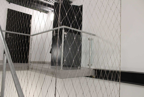 utilização arquitetónica da escadaria de Mesh Balustrade Infill Cable Netting do fio de 25*25mm