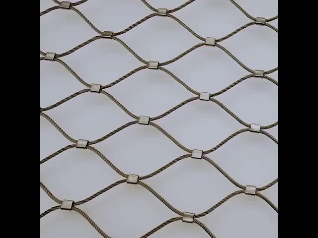 jardim zoológico de aço inoxidável Mesh Non Rusting Ferrule Rope Mesh Customizable de 2.5Mm
