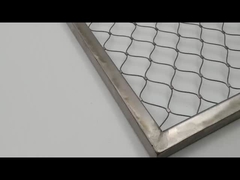 Ferrule de aço inoxidável flexível rede de corda de rede arquitectónica Rombus Webnet