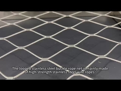 Rede de corda com fivela de aço inoxidável com moldura