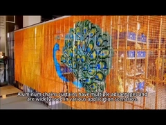 Cortina de elos de corrente dourada em alumínio anodizado para decoração de portas