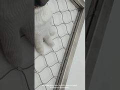 Rede de cabos de aço inoxidável incorporada